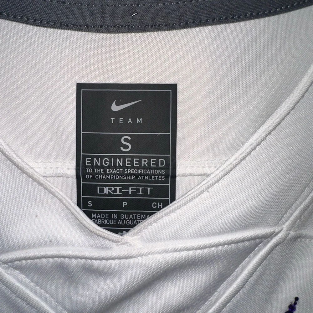 Rhinestone Bedazzled LSU football Nike white jersey